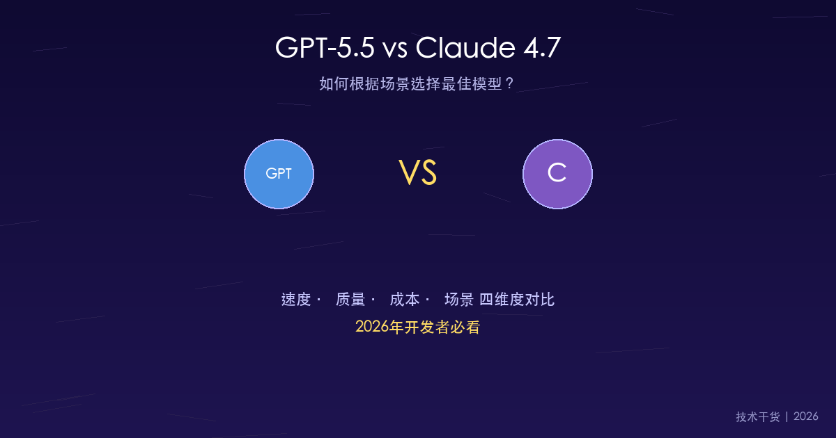 GPT-5.5 vs Claude 4.7：如何根据场景选择最佳模型？