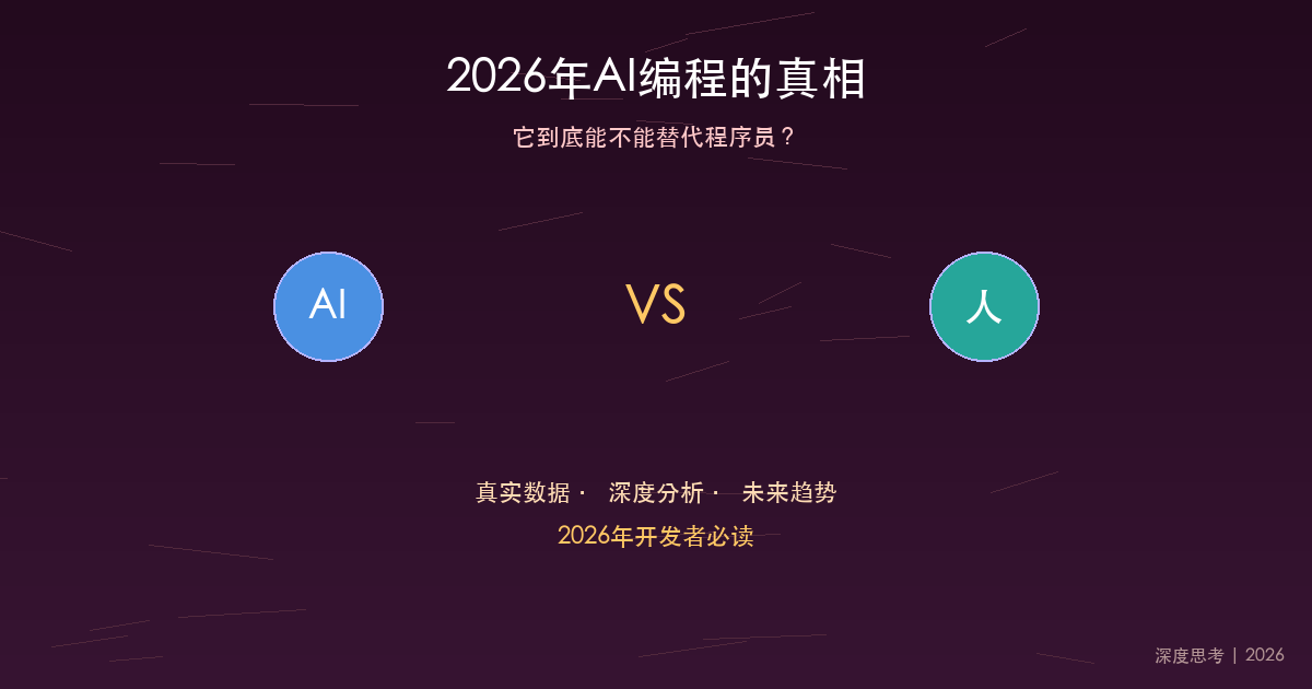 2026年AI编程的真相：它到底能不能替代程序员？
