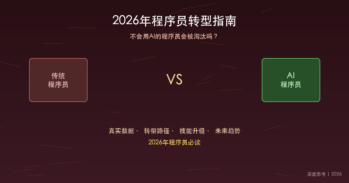 2026年程序员转型指南:不会用AI的程序员会被淘汰吗?