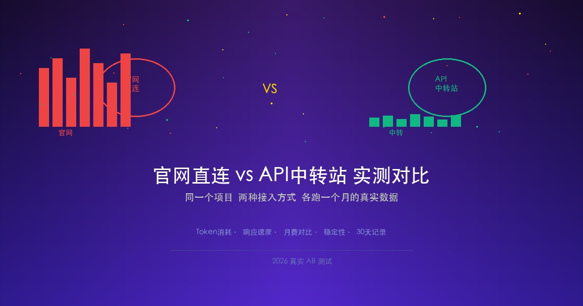 同一个项目,我用官网直连和API中转站分别跑了一个月,差距比你想的大